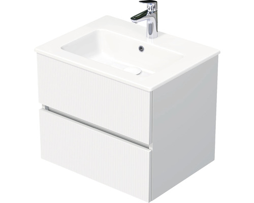Koupelnová skříňka s umyvadlem Intedoor LINES bílá matná 61 x 57,5 x 46,5 cm LIN 61 2Z 0606/A8916 Koupelnová skříňka s umyvadlem Intedoor LINES bílá matná 61 x 57,5 x 46,5 cm LIN 61 2Z 0606/A8916