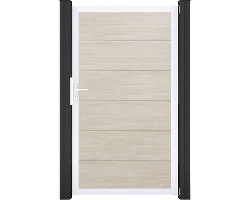 Branka GroJa BasicLine DIN universal Zahradní branka s vodorovnou panelovou strukturou a rukojetí