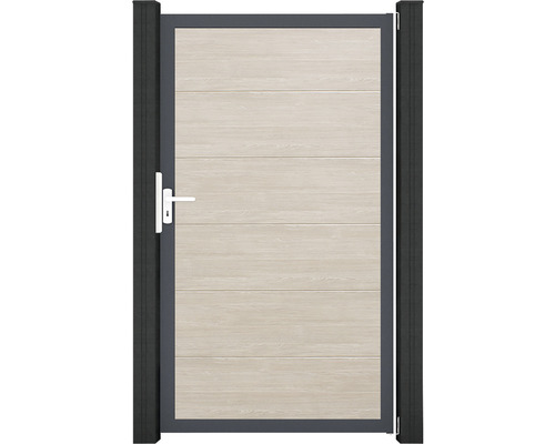 Branka GroJa BasicLine DIN universal Zahradní branka s designem dřeva a rukojetí