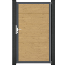 Zahradní branka s dřevěnými panely a rámem