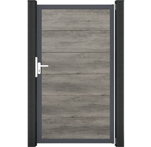 Zahradní branka s designem dřeva a klikou