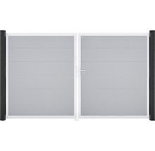 Dvoukřídlá brána s klikou a vodorovnou výplní