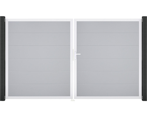 Dvoukřídlá brána s klikou a vodorovnou výplní