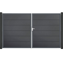 Dvoukřídlá brána s horizontální výplní a madlem