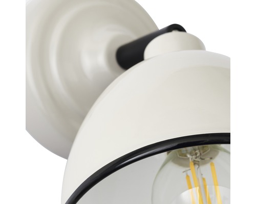 Bílé nástěnné svítidlo se žárovkou