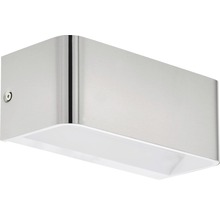 Obdélníkové nástěnné svítidlo z nerezové oceli