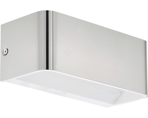 Obdélníkové nástěnné svítidlo z nerezové oceli