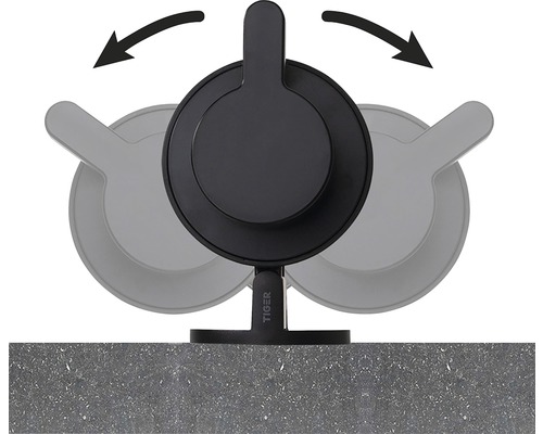 Otočný háček na ručníky Tiger pro montáž na stěnu