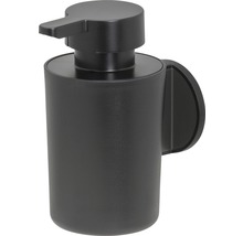 Černý dávkovač mýdla pro montáž na stěnu