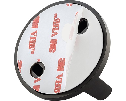 Černý věšák na oděvy s lepicí plochou