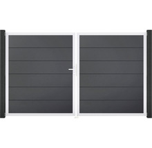 Dvoukřídlá brána s vodorovnými lamelami