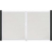 Dvoukřídlá zahradní brána s klikou