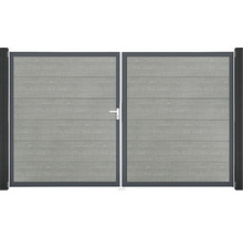 Dvoukřídlá brána s vodorovnými prkny a rámem