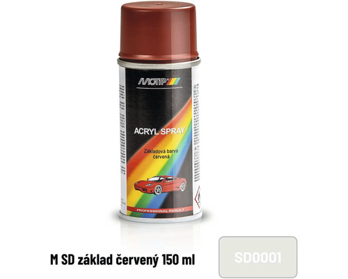 MOTIP akrylový sprej, základní barva červená, 150 ml