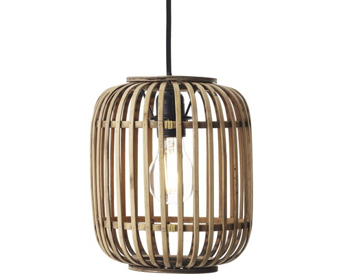 Závěsná lampa z bambusu se žárovkou