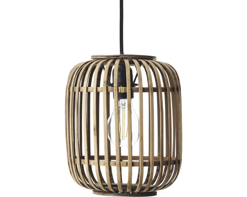 Závěsné svítidlo z bambusu s ozdobným stínidlem