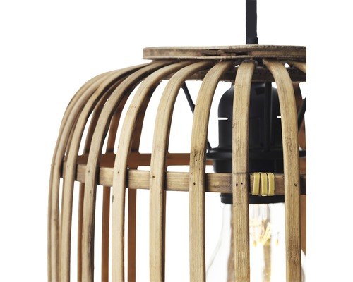 Závěsná lampa s bambusovým stínidlem