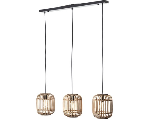 Závěsné svítidlo se třemi bambusovými stínidly