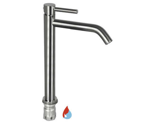 Vysoká umyvadlová baterie z nerezové oceli