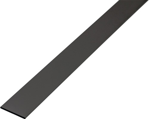 Plochá tyč hliníková, černá eloxovaná 20x2 mm, 1 m