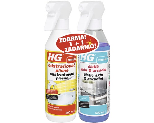 Čisticí sada HG s odstraňovačem plísní a čističem skla