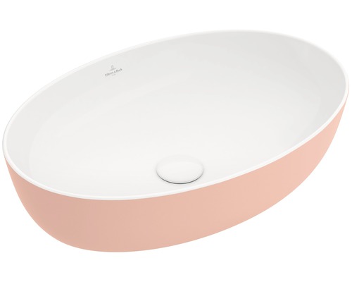 Logo Villeroy & Boch. Keramické umyvadlo na desku s kulatou výpustí