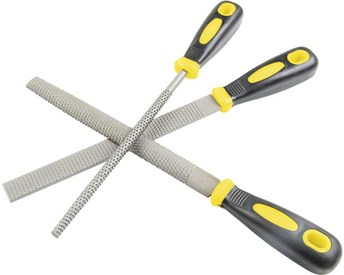 Tři rašple s rukojetí