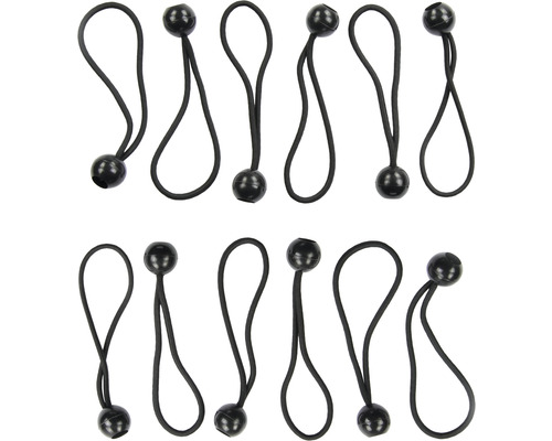 Několik gumových lan s koulí pro upevnění