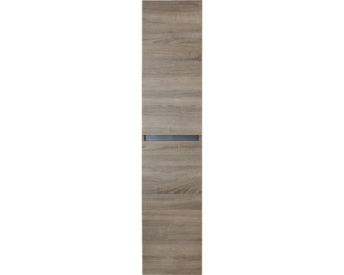 Koupelnová skříňka vysoká Sanox Vague dub šedý 35 x 160 x 35 cm