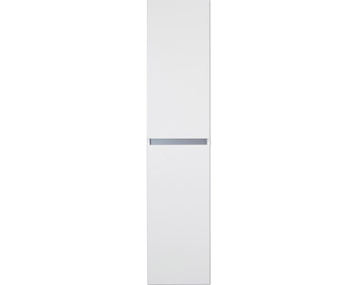Koupelnová skříňka vysoká Sanox Vague bílá vysoce lesklá 35 x 160 x 35 cm