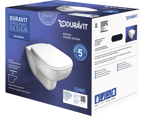 Duravit DuraHome závěsné WC Rimless v produktové krabici