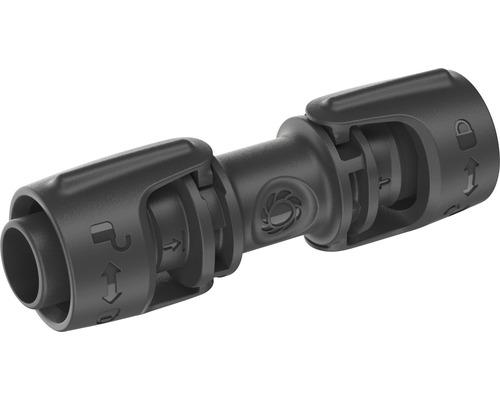 Černá hadicová spojka z plastu