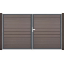 Dvojitá brána z plastu a kovu pro venkovní použití