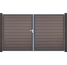 Dvoukřídlá brána z dřeva a kovu