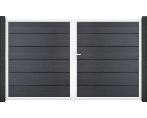 Dvoukřídlá brána z WPC s ocelovým rámem