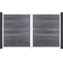 Dvoukřídlá brána s rámem a vodorovnými panely