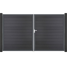 Dvoukřídlá brána z plastu s klikou