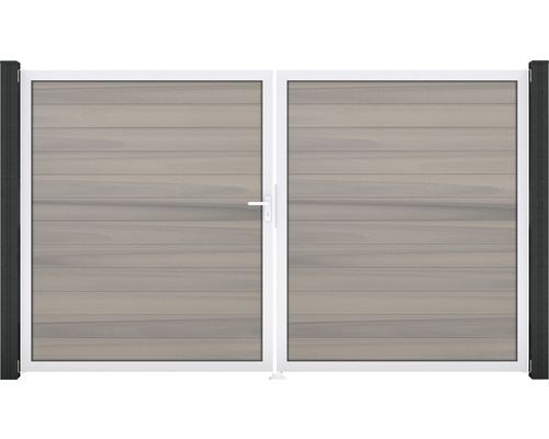 Dvojitá plastová zahradní brána s ocelovým jádrem