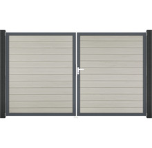 Dvoukřídlá brána z WPC s klikou