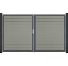 Dvoukřídlá brána z plastu s hliníkovým rámem