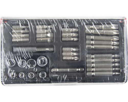 Sada bitů a nástrčných klíčů v úložném kufříku