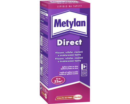 Lepidlo na vliesové tapety Metylan Direct 200 g Metylan Direct lepidlo na tapety pro vliesové, reliéfní, vinylové a strukturované tapety