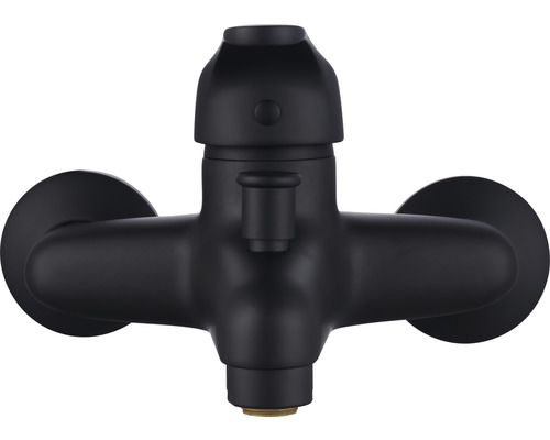 Černá koupelnová baterie pro montáž na stěnu