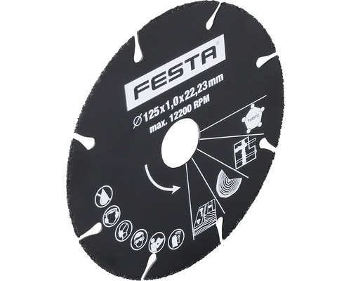 Kotouč řezný FESTA 125x1x22,2 mm, 21192