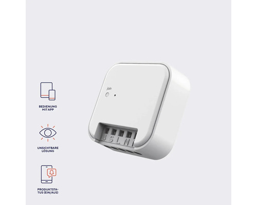 Bílý podomítkový spínač pro ovládání chytré domácnosti