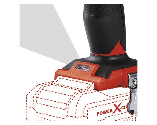 Akumulátorový vrtací šroubovák s LED světlem a systémem akumulátorů Power X-Change