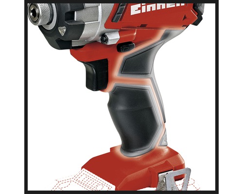 Detailní pohled na rukojeť akumulátorového rázového utahováku Einhell