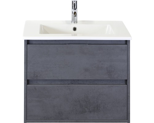 Koupelnový nábytkový set porto 70 cm s keramickým umyvadlem beton antracitově šedá