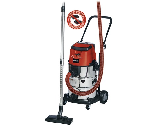 Aku víceúčelový vysavač Einhell TE-VC 36/30 Li 18V, bez baterie a nabíječky Akumulátorový vysavač na mokré a suché vysávání Einhell se sací trubkou a hadicí