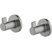 Dva kovové věšáky na oblečení pro montáž na stěnu